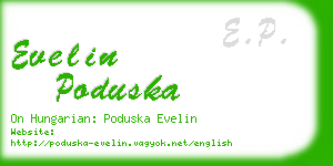 evelin poduska business card